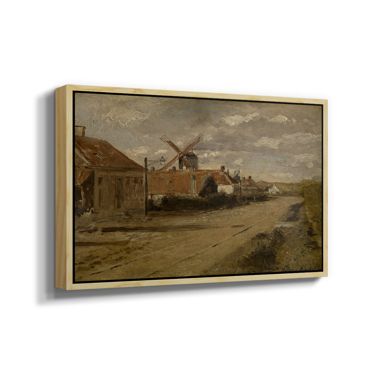 The Mill at Kiel, c. 1885-1888 - Floater Framed Canvas Print