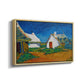 Three White Cottages at Saintes-Maries, 1888 - Floater Framed Canvas Print