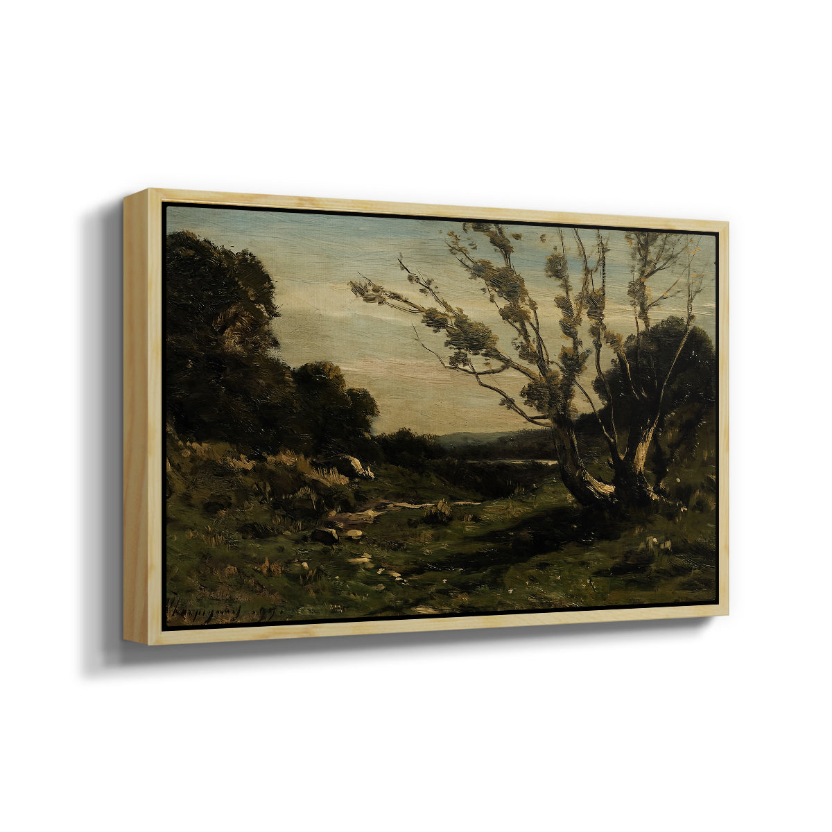 Morning in the Nievre, 1877 - Floater Framed Canvas Print