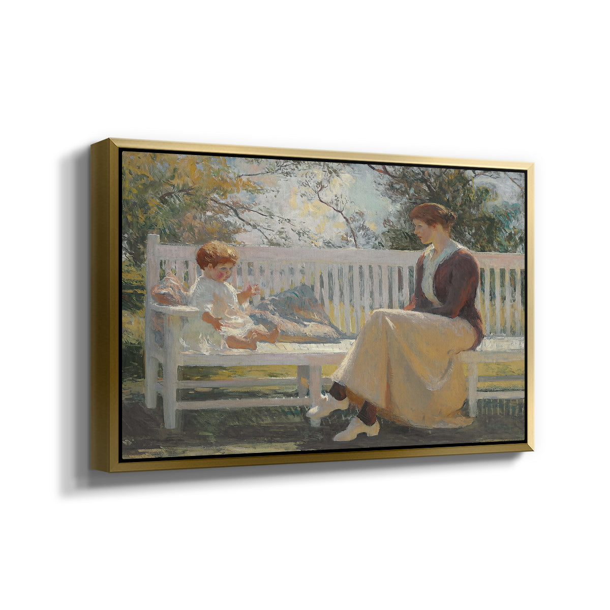 Eleanor and Benny, 1916 - Floater Framed Canvas Print