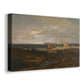 Canvas art print featuring a maritime scene with vessels, displayed at an angle