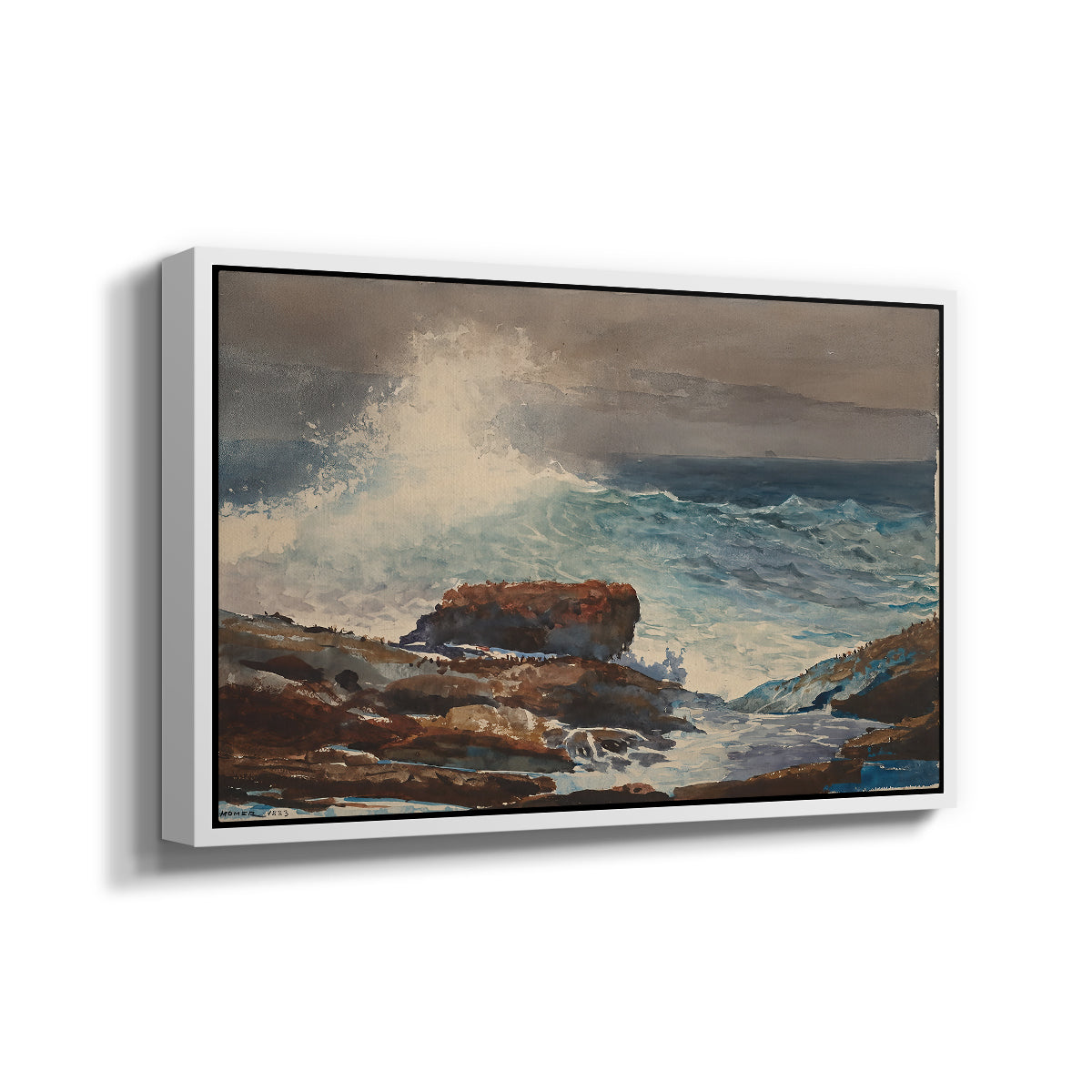 Incoming Tide, Scarboro, Maine, 1883 - Floater Framed Canvas Print