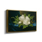 Giant Magnolias on a Blue Velvet Cloth, c. 1890 - Floater Framed Canvas Print