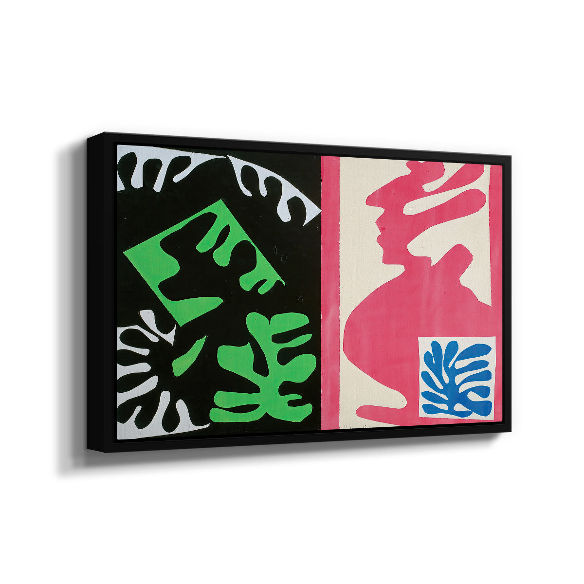 Composition, Black and Red, from Jazz, 1947 - Floater Framed Canvas Print