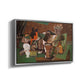 Playing Cards, Glasses, Bottle of Rum: "Vive la France", 1914-1915 - Floater Framed Canvas Print