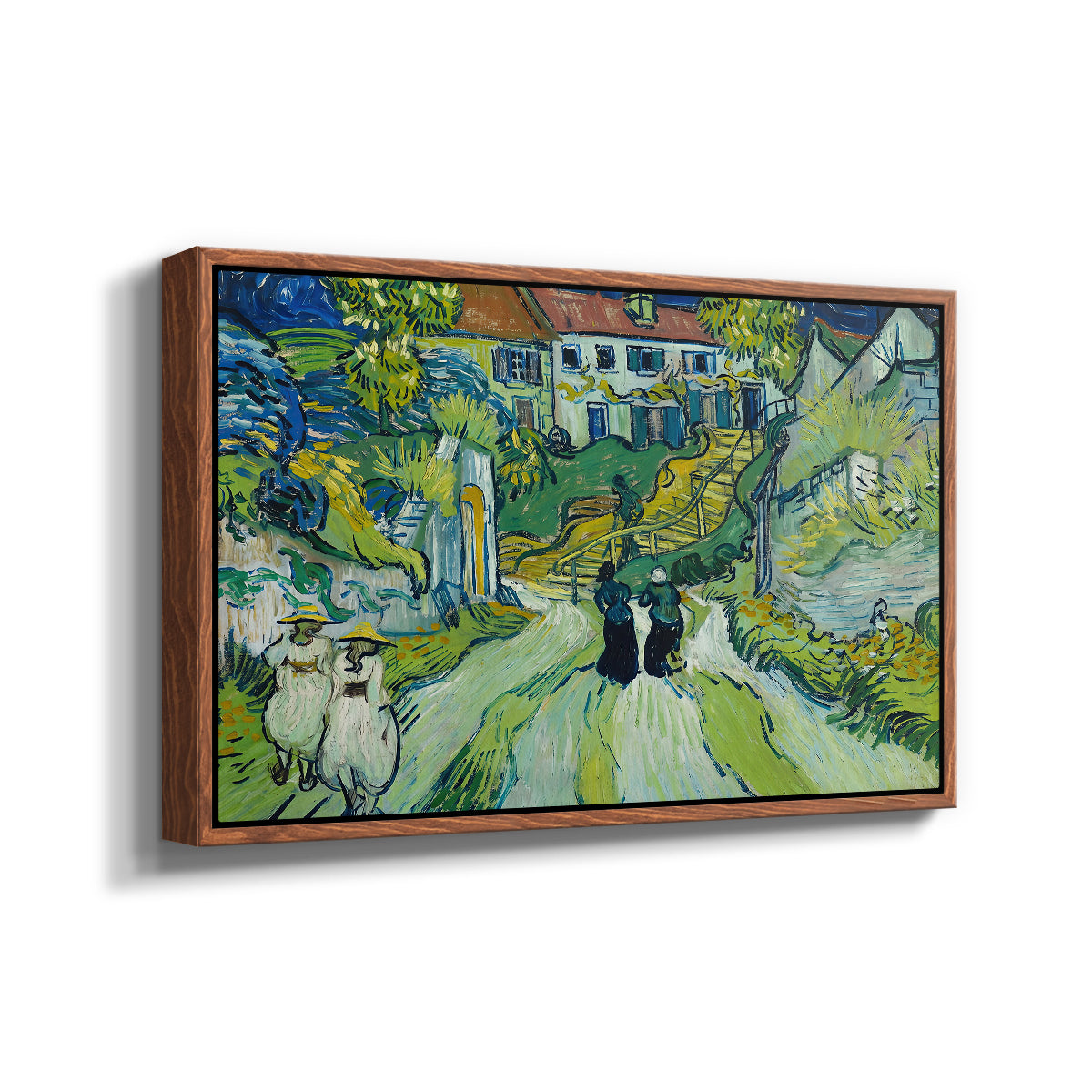 Stairway at Auvers, 1890 - Floater Framed Canvas Print