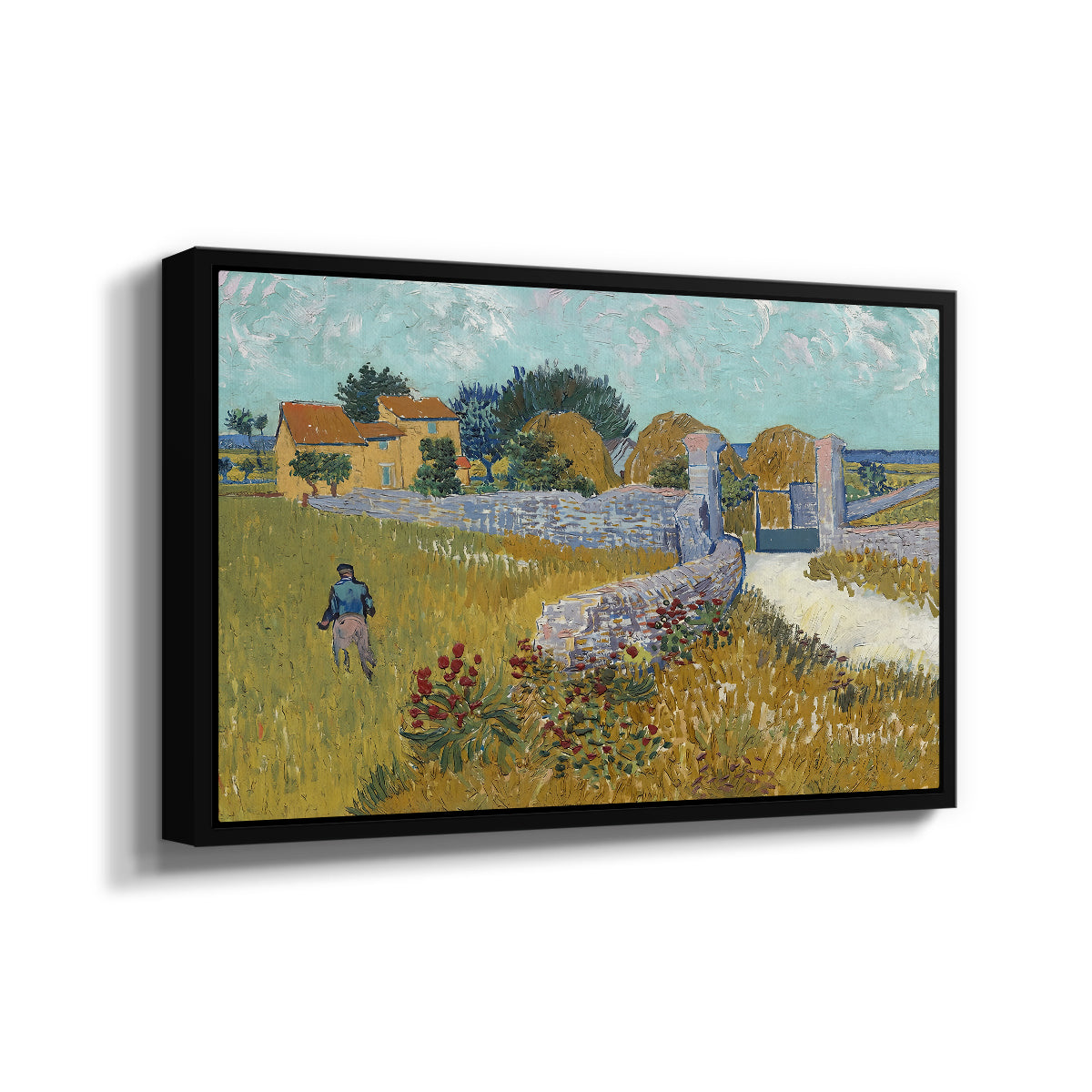 Farmhouse in Provence, 1888 - Floater Framed Canvas Print