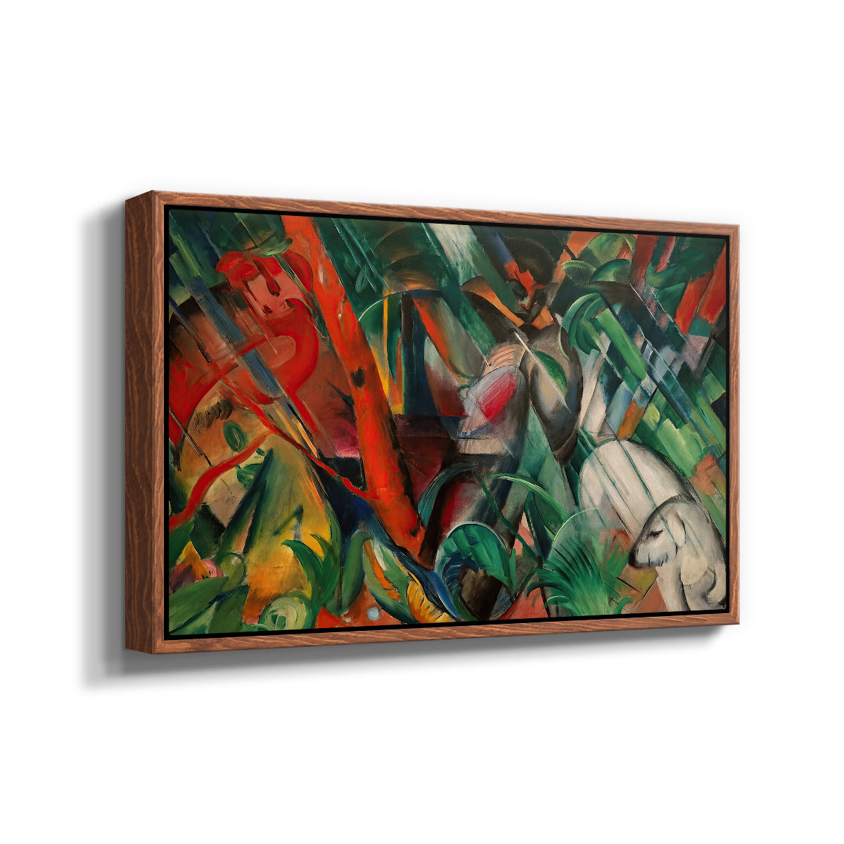 In the Rain, 1912 - Floater Framed Canvas Print