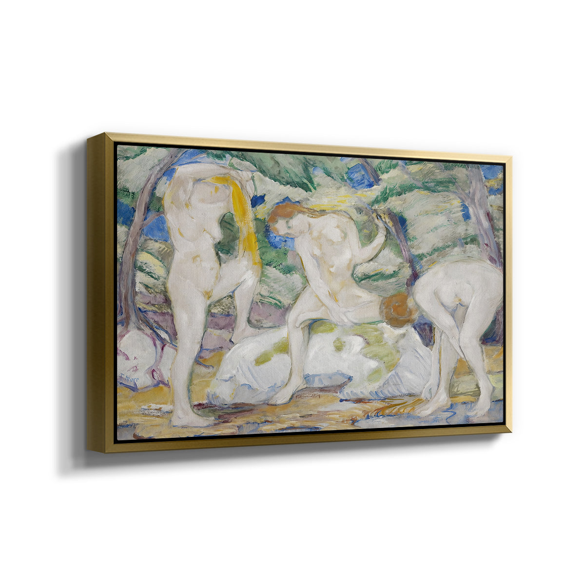 Bathing Women, 1910 - Floater Framed Canvas Print