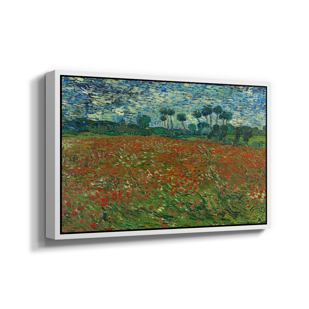 Field with Poppies, 1889 - Floater Framed Canvas Print
