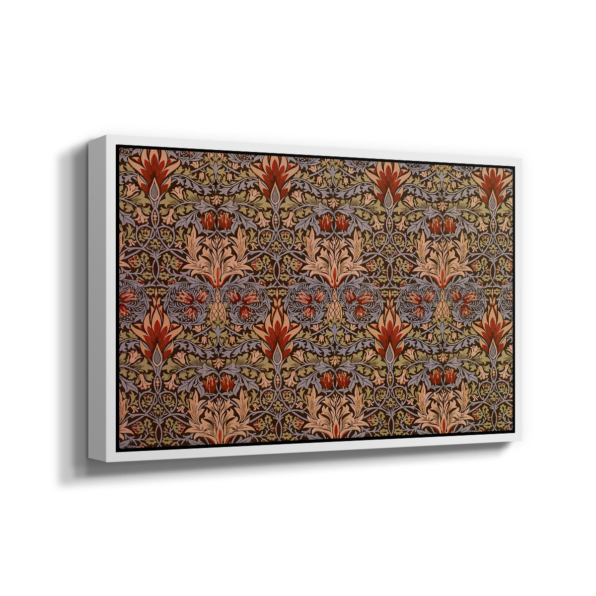 Snakeshead - Red/Cumin, c. 1876 - Floater Framed Canvas Print