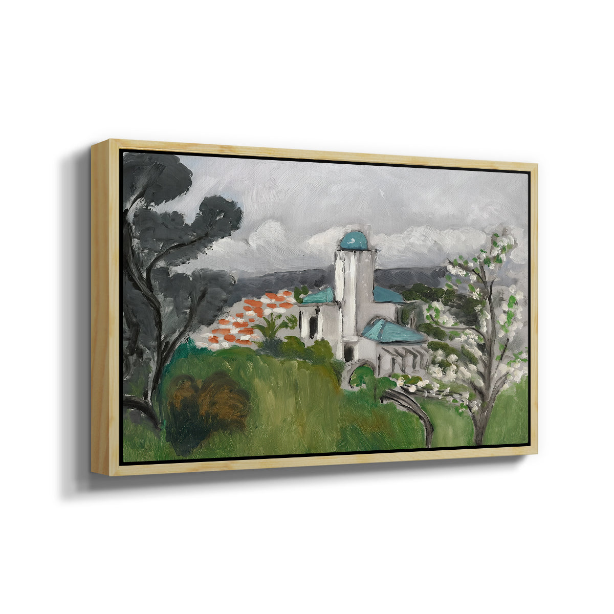 The Blue Villa (La Villa Bleue), c. 1918 - Floater Framed Canvas Print