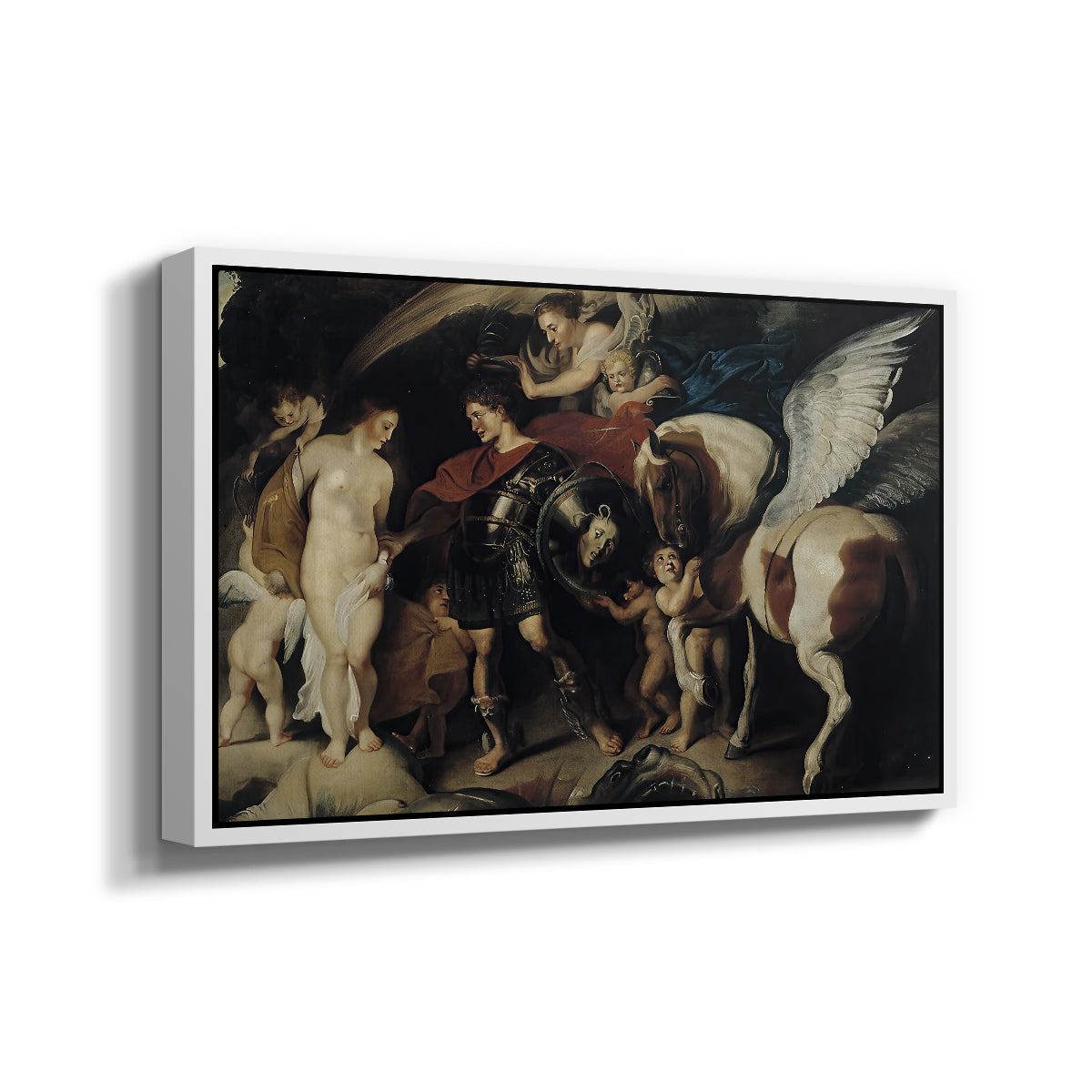 Perseus and Andromeda, c. 1620 - Floater Framed Canvas Print