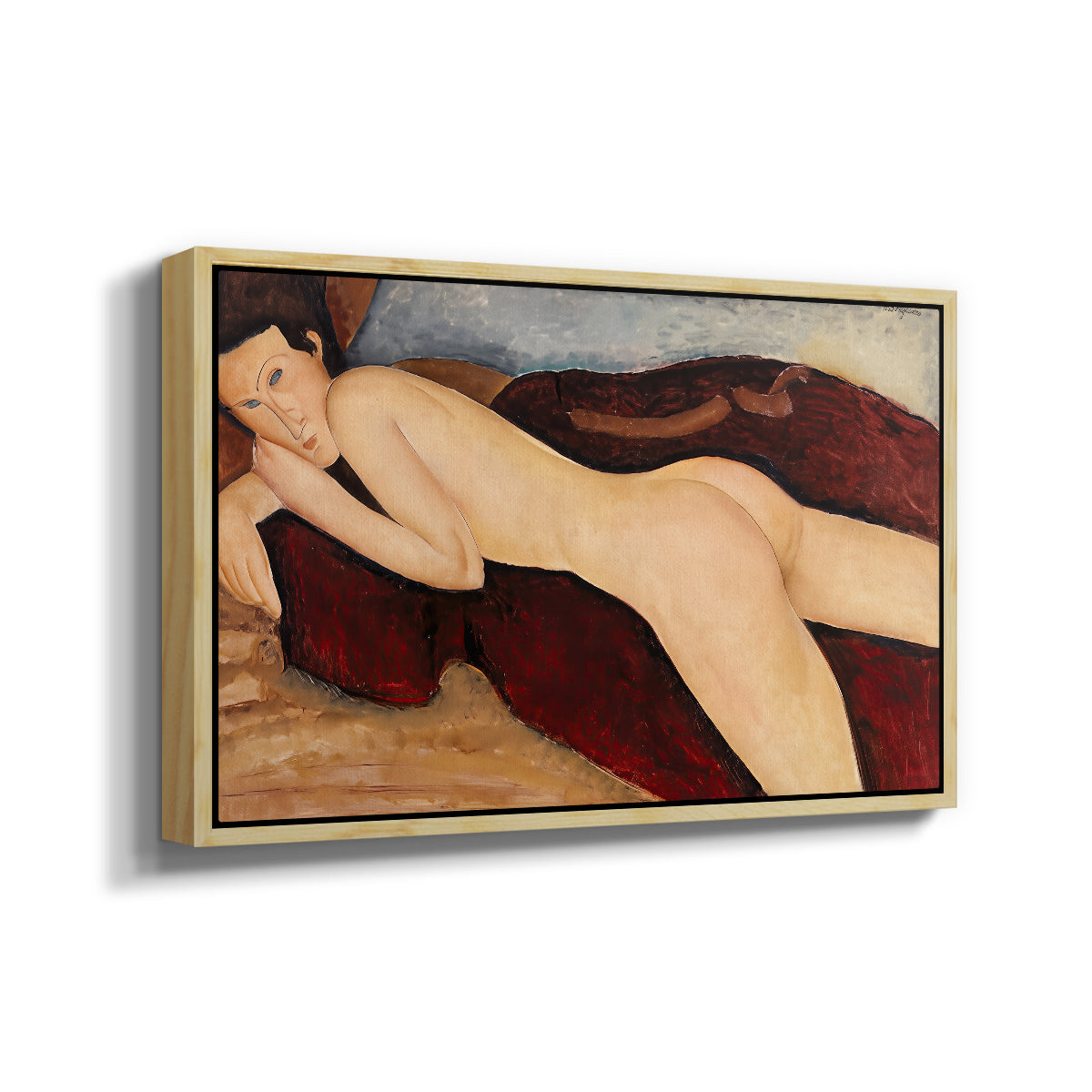 Reclining Nude from the Back (Nu couché de dos), c. 1917 - Floater Framed Canvas Print