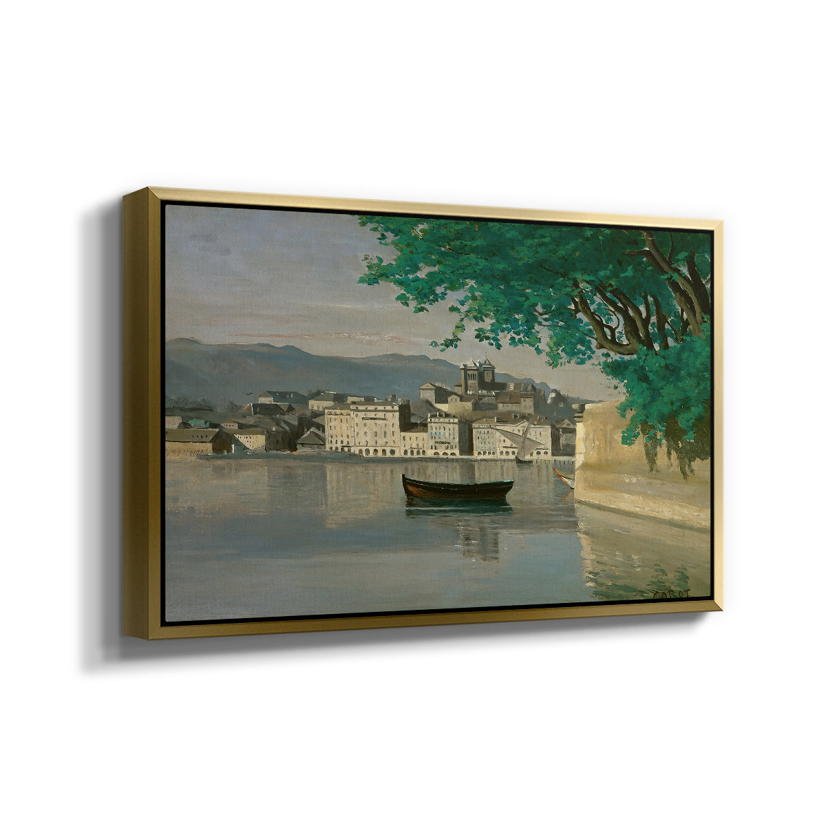 Geneva View of Part of the City, c. 1834-1835 - Floater Framed Canvas Print