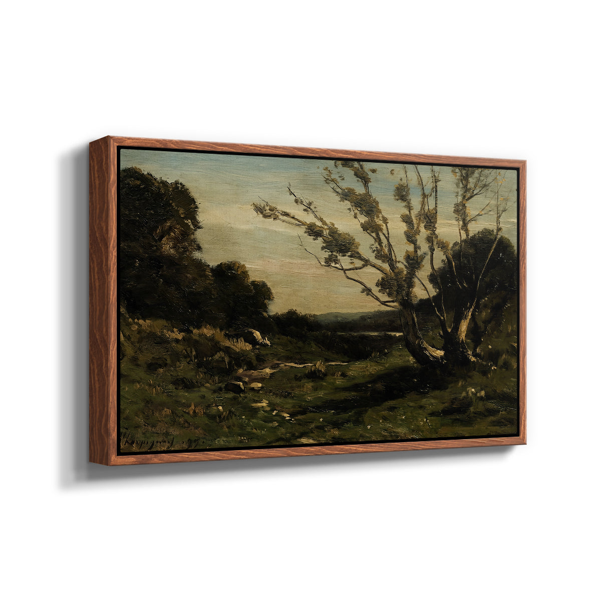 Morning in the Nievre, 1877 - Floater Framed Canvas Print