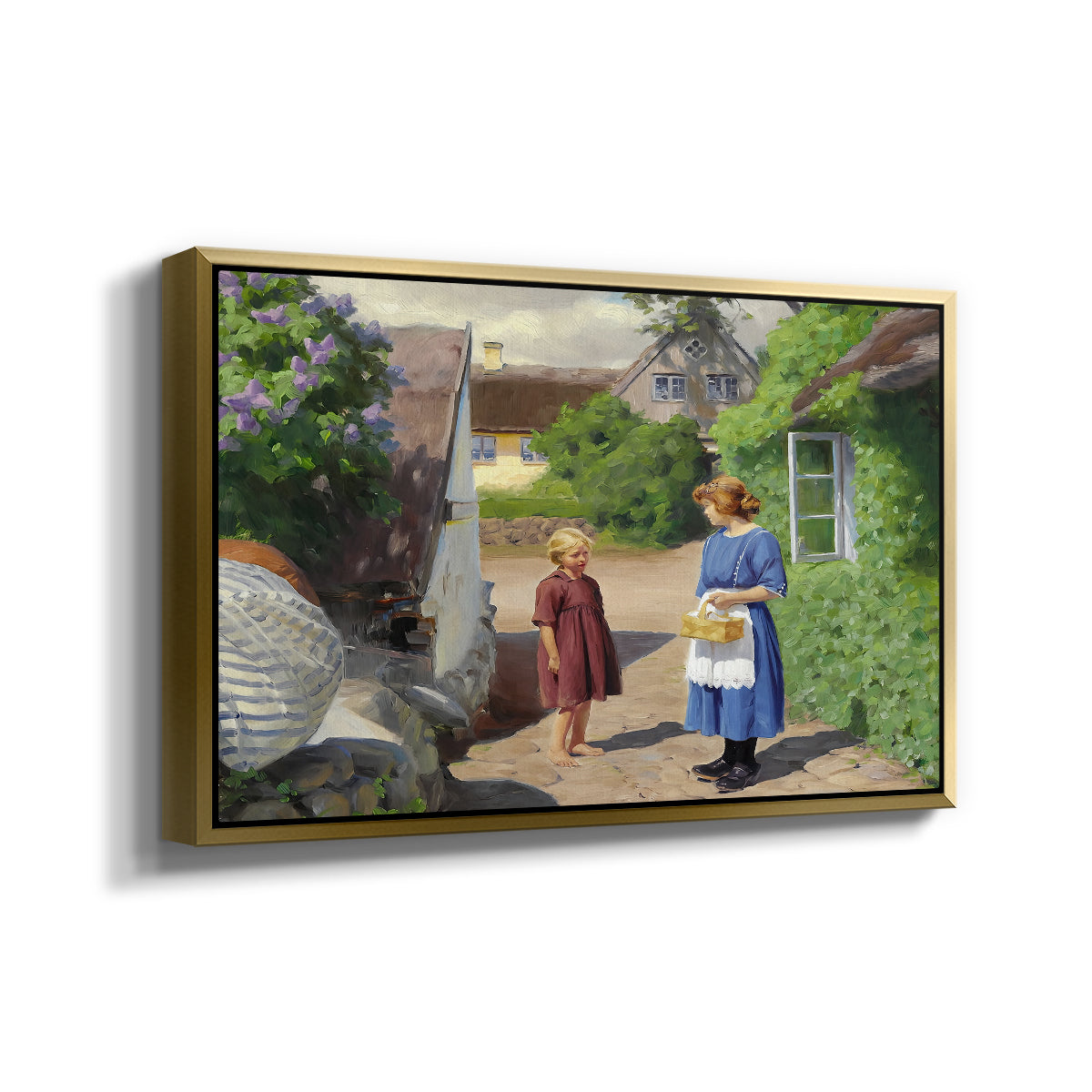 Summer Day in Jyllinge, 1922 - Floater Framed Canvas Print