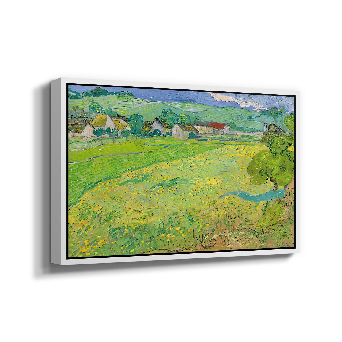 Les Vessenots in Auvers, 1890 - Floater Framed Canvas Print