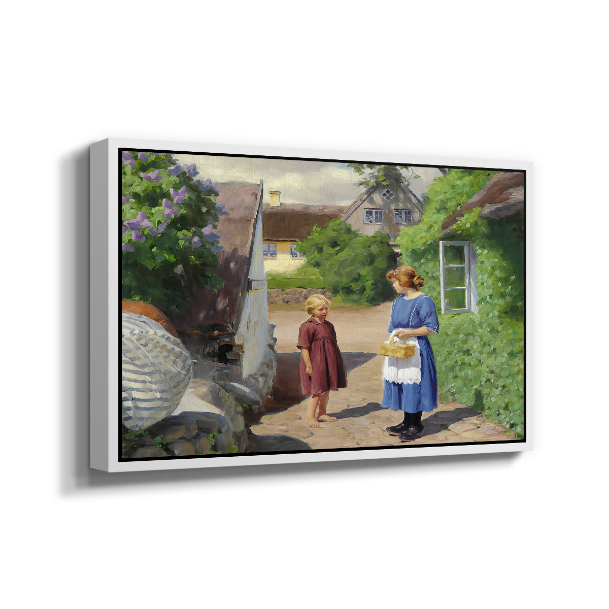 Summer Day in Jyllinge, 1922 - Floater Framed Canvas Print