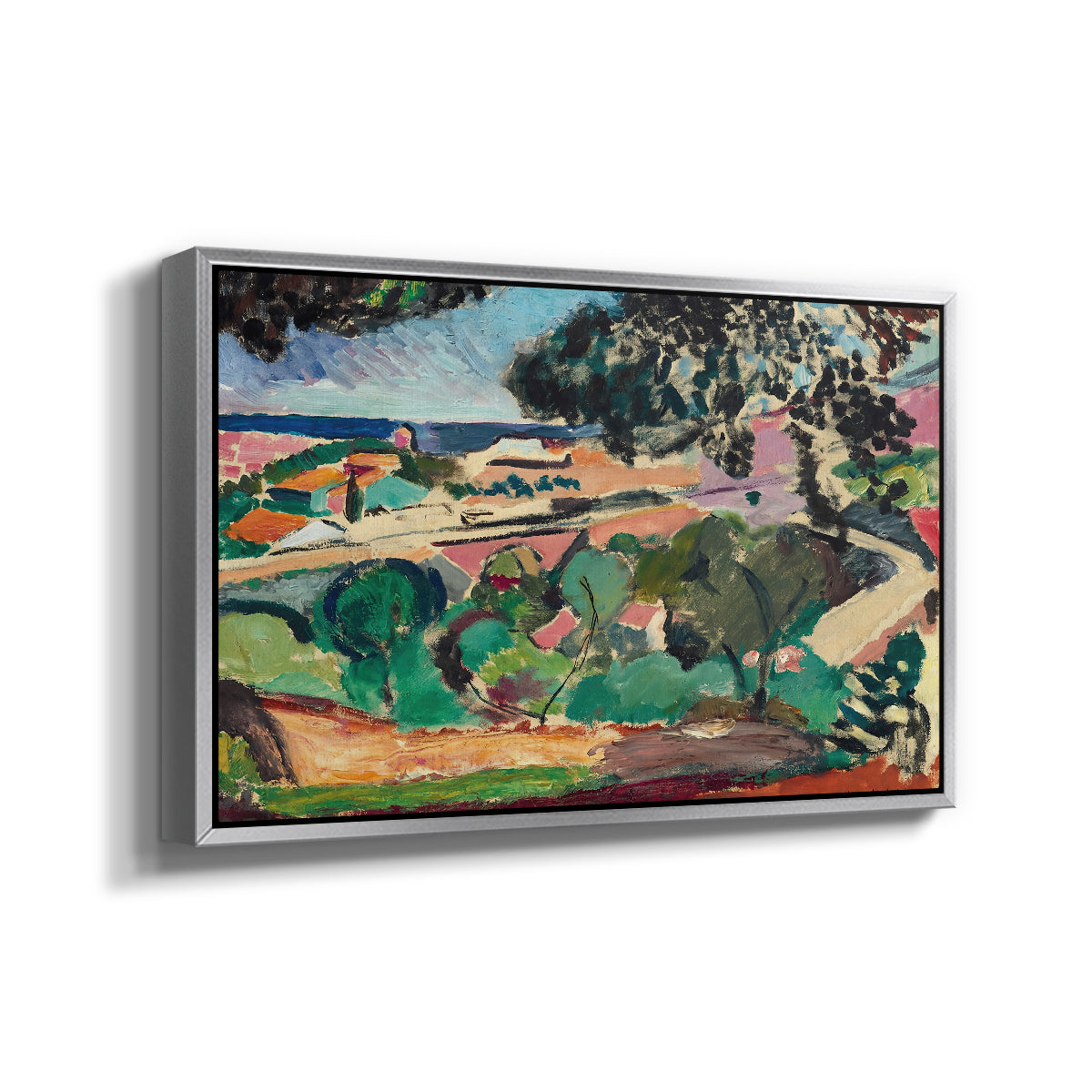Landscape at Collioure, 1907 - Floater Framed Canvas Print