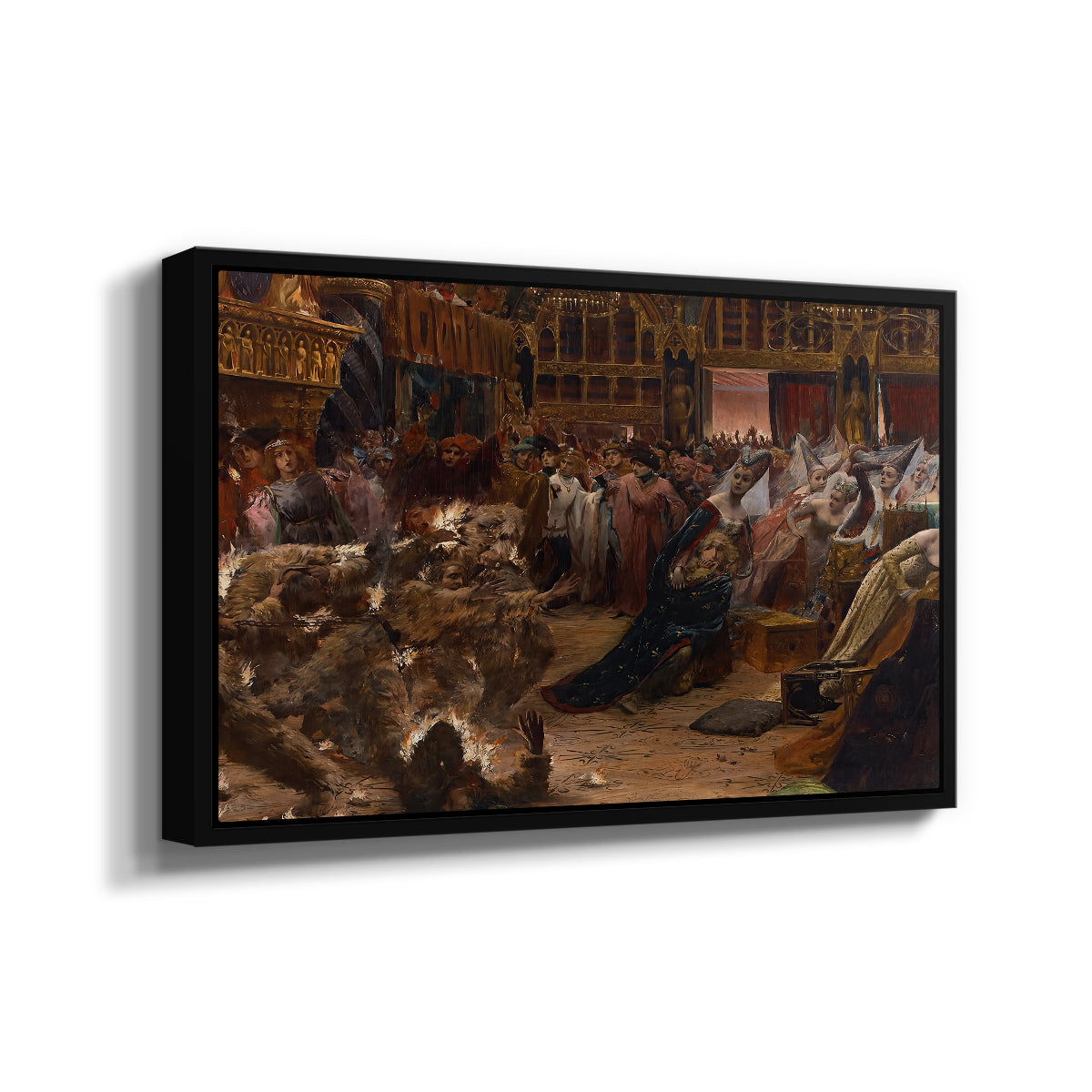 Ball of the Burning Men, 1889 - Floater Framed Canvas Print