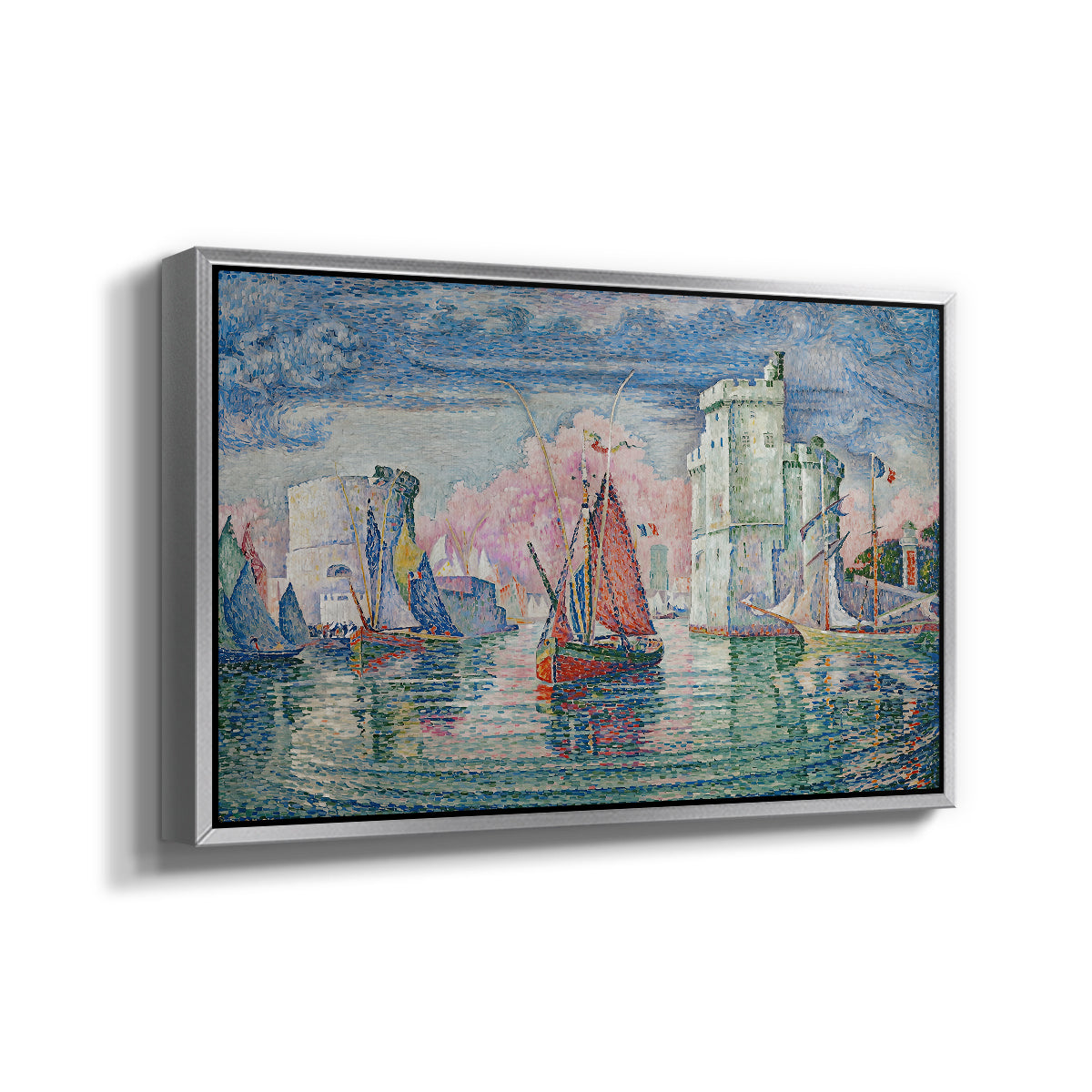 Entrance to the Port of La Rochelle, 1921 - Floater Framed Canvas Print