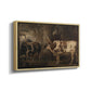 Portraits of Two Extraordinary Oxen, Property of the Earl of Powis, 1814 - Floater Framed Canvas Print