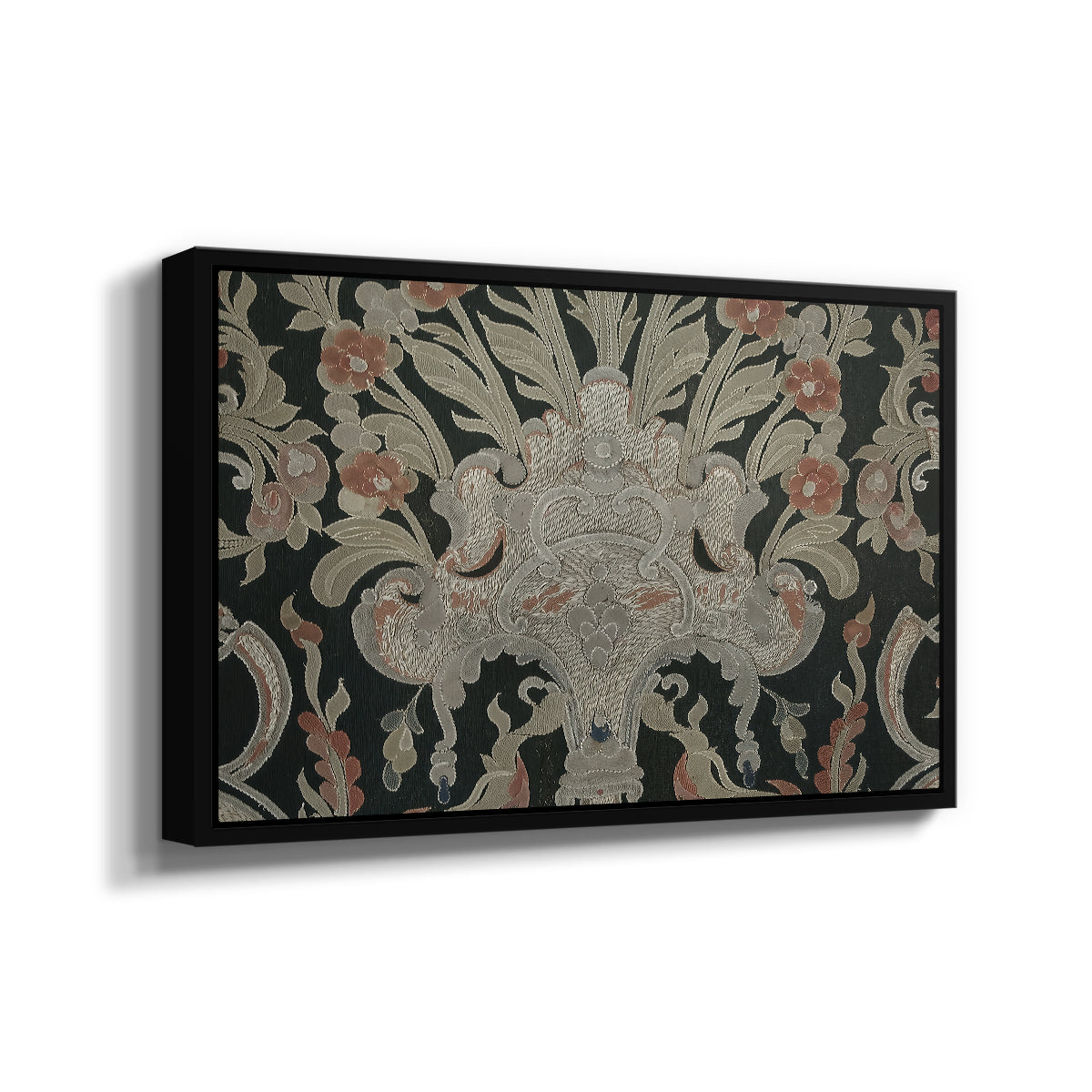 Hanging (Printed Textile), c. 18th Century - Floater Framed Canvas Print