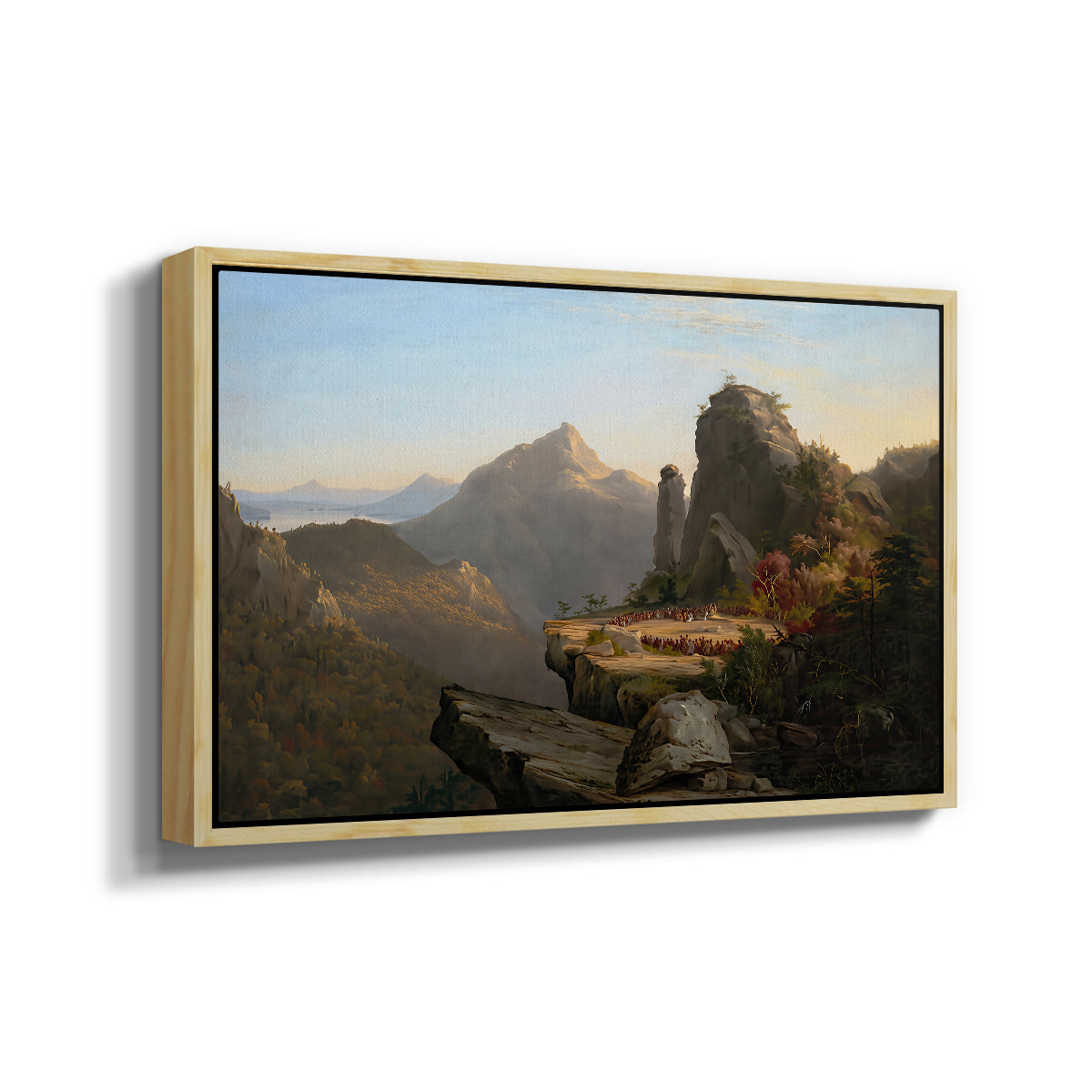 Scene from “The Last of the Mohicans”, 1827 - Floater Framed Canvas Print