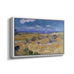Wheat Field with Reaper, Auvers, 1888 - Floater Framed Canvas Print