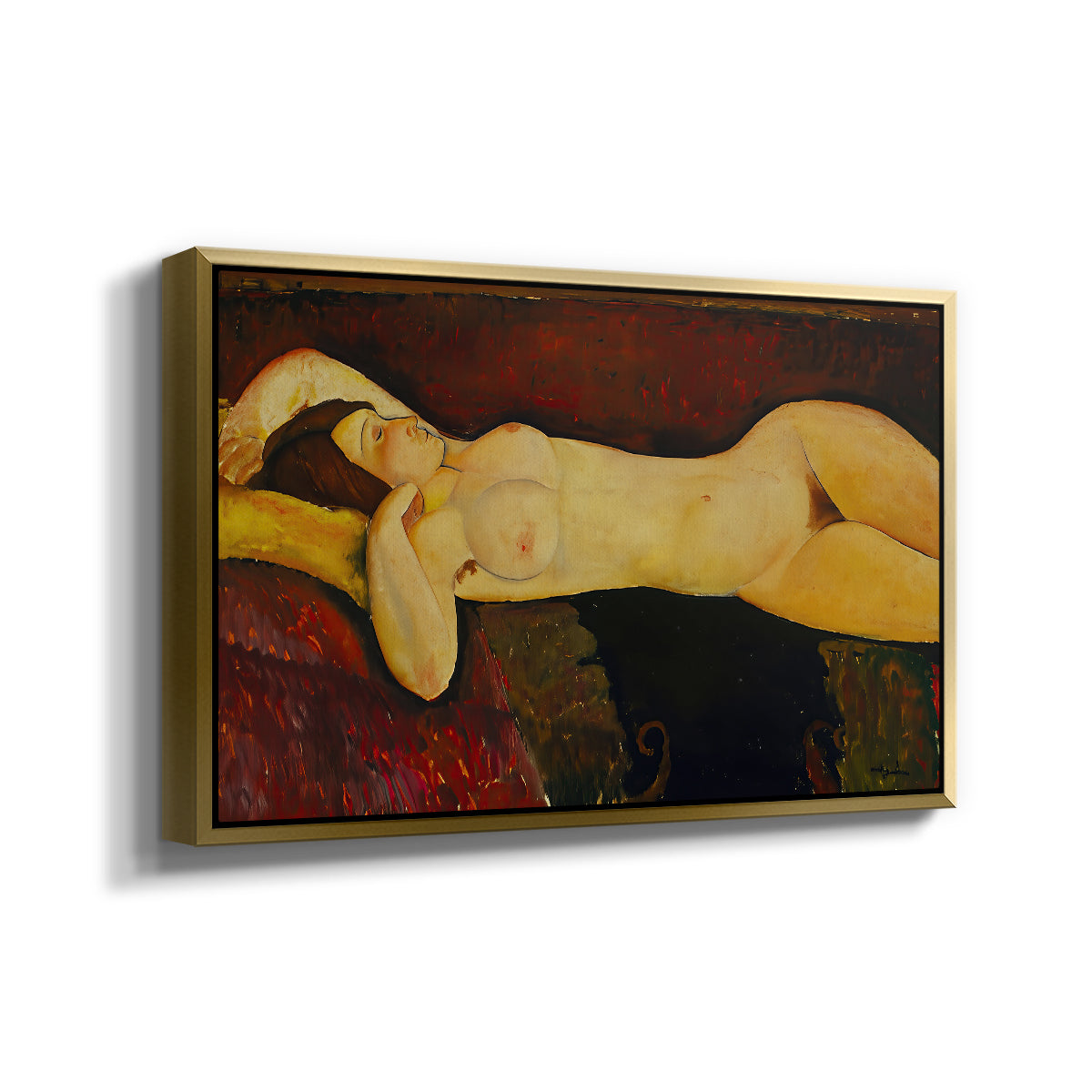 Reclining Nude (Nu couché), 1919 - Floater Framed Canvas Print