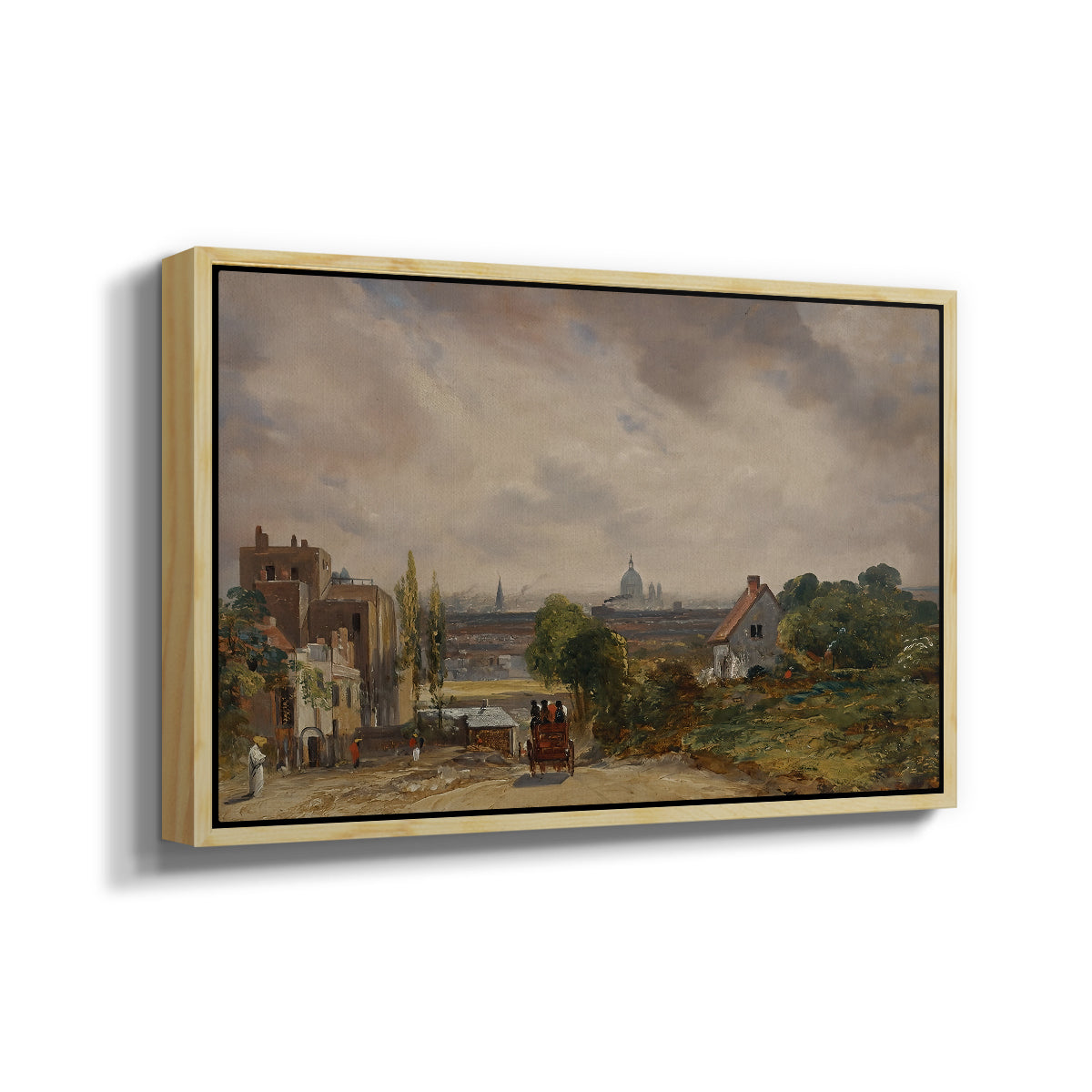 Sir Richard Steele's Cottage, Hampstead, c. 1832 - Floater Framed Canvas Print