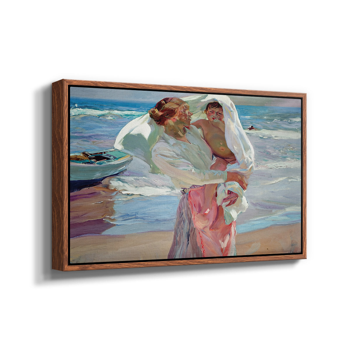 After Bathing, 1915 - Floater Framed Canvas Print