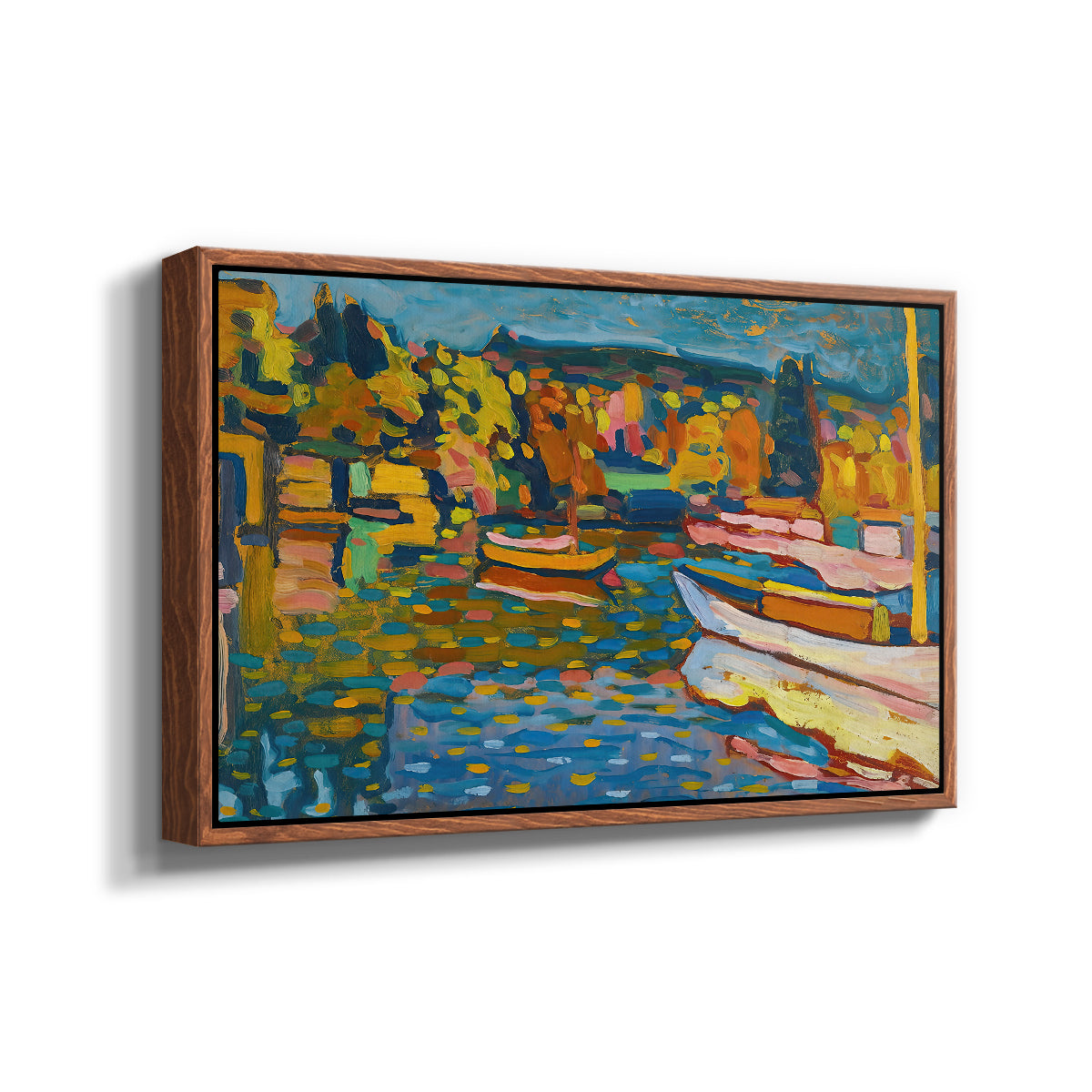 Study for Autumn Landscape with Boats, 1908 - Floater Framed Canvas Print