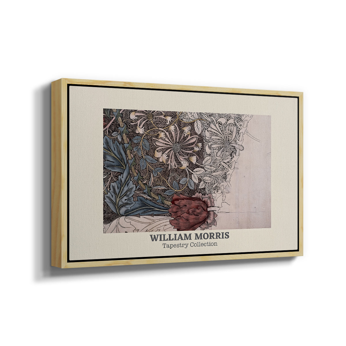 Honeysuckle (Tapestry Collection), 1874 - Floater Framed Canvas Print