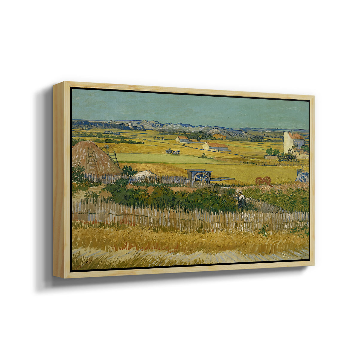 The Harvest, 1888 - Floater Framed Canvas Print