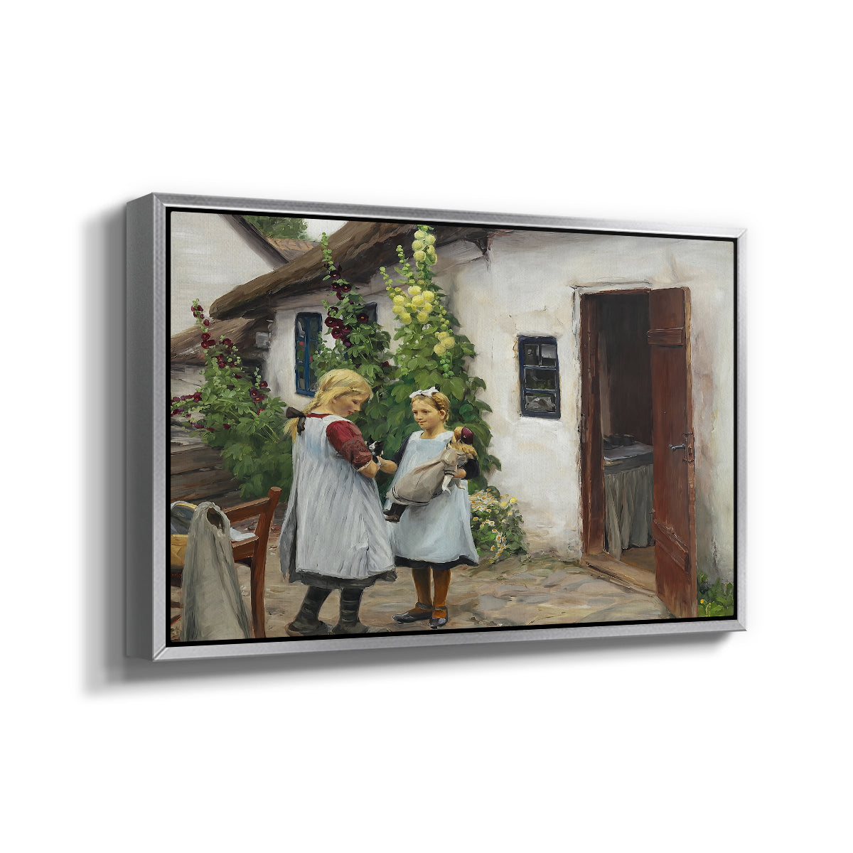Have You Seen My Kitten?, 1914 - Floater Framed Canvas Print