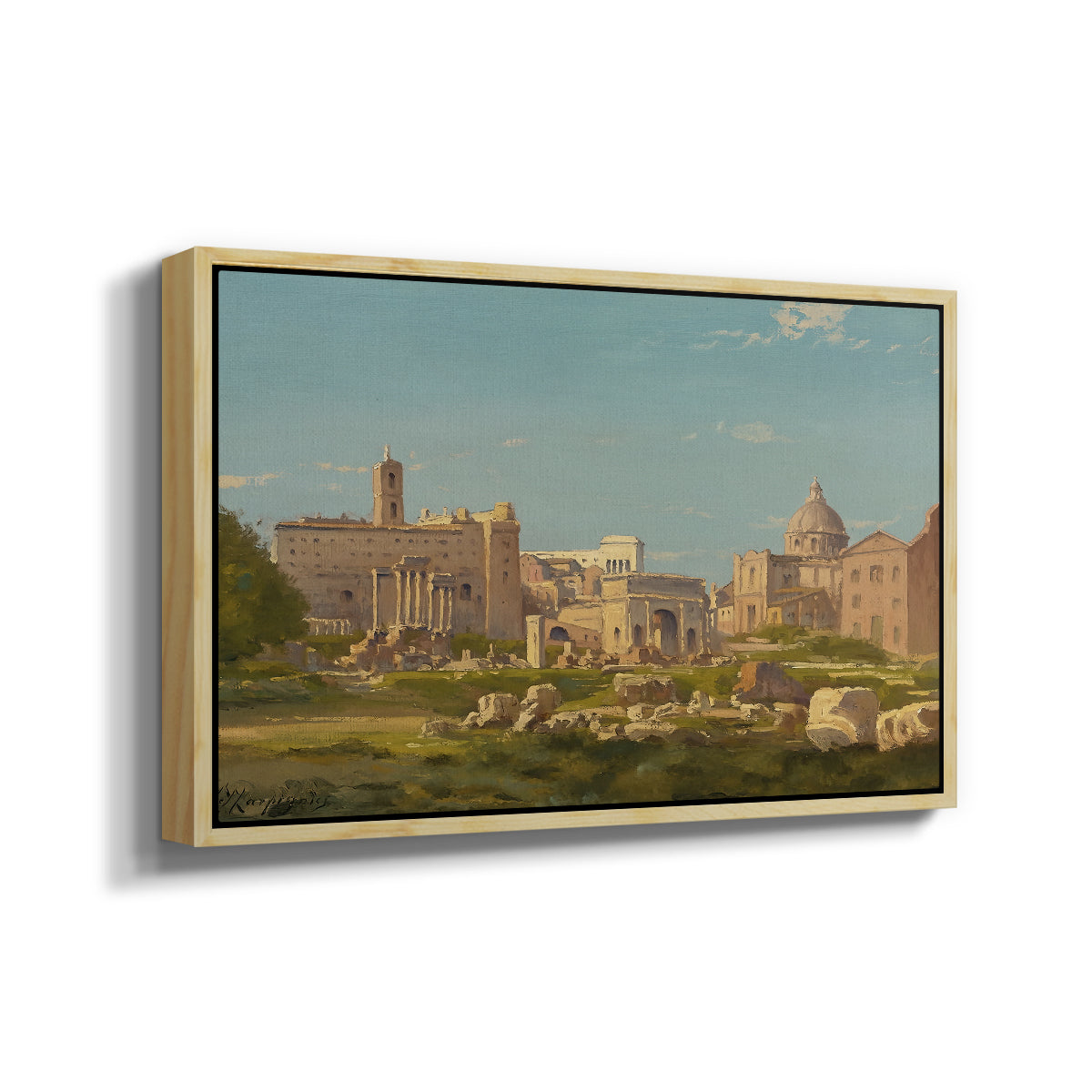 The Roman Forum, c. 1860 - Floater Framed Canvas Print