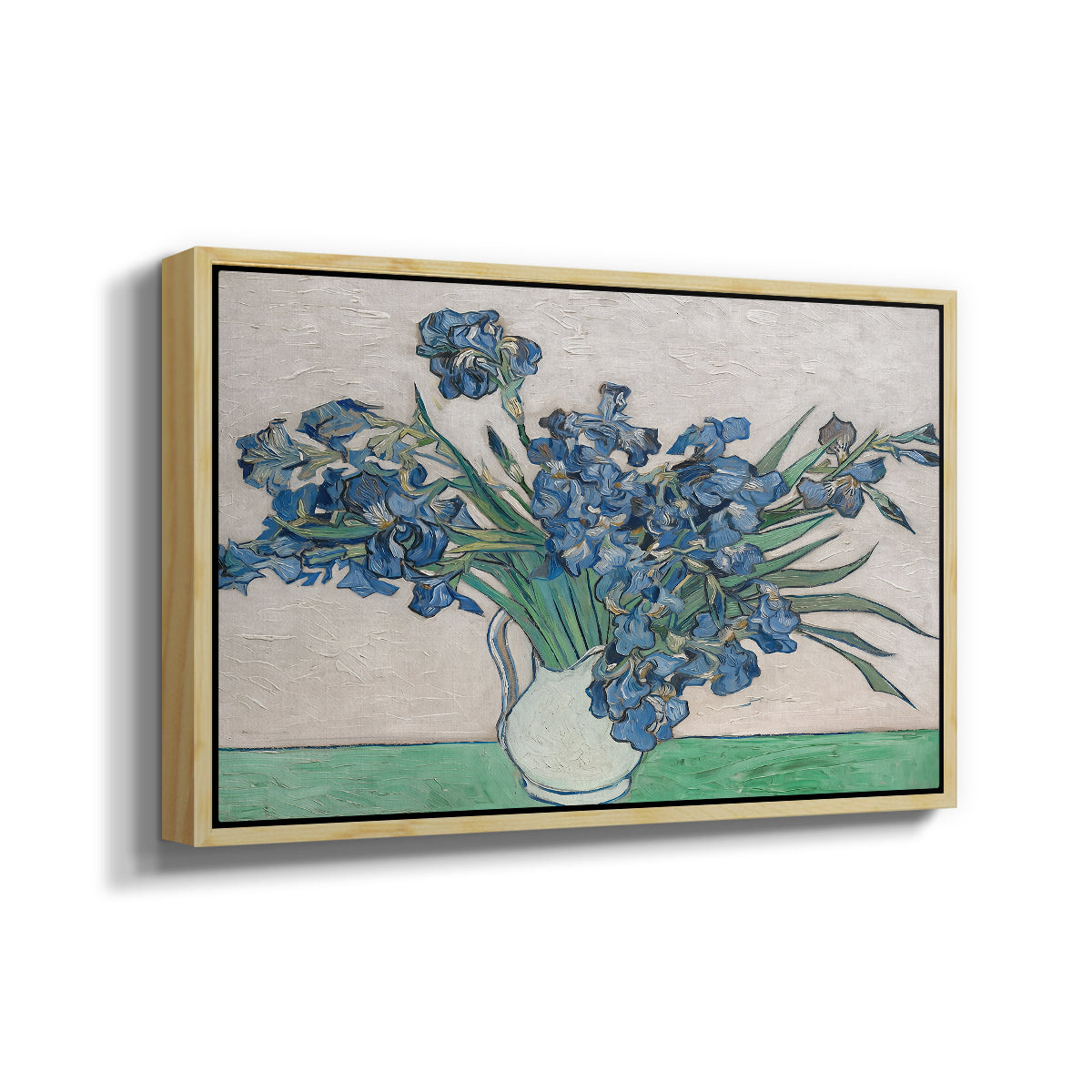 Irises, 1890 - Floater Framed Canvas Print