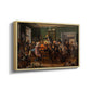 An Auction Scene, 1835 - Floater Framed Canvas Print