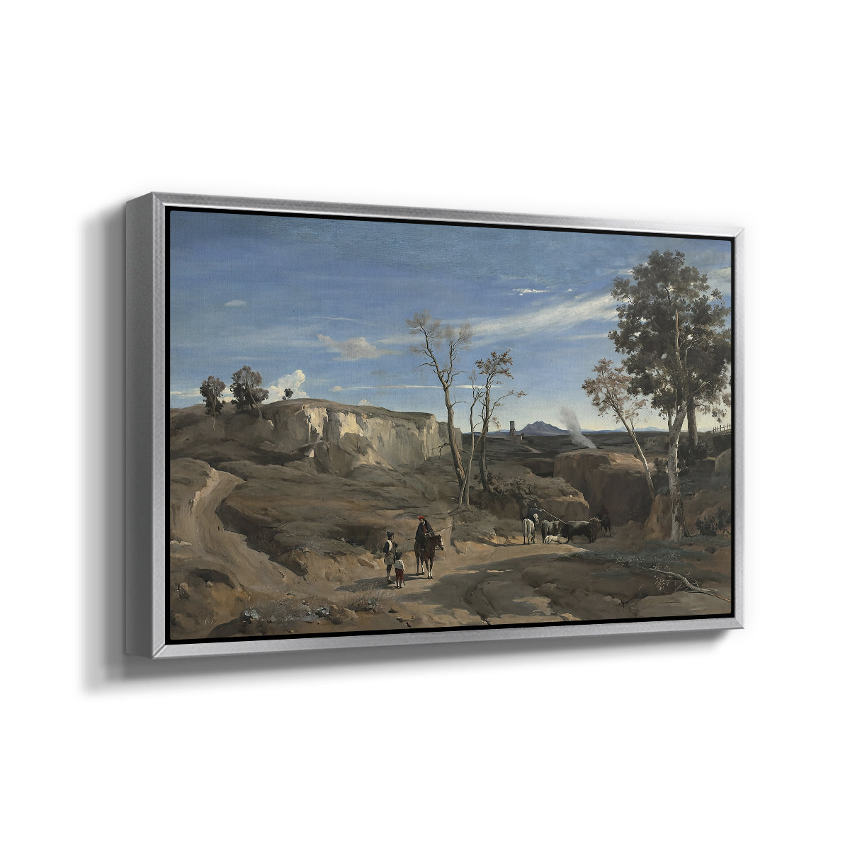La Cervara, the Roman Campagna, c. 1830-1831 - Floater Framed Canvas Print