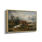 Two Horses on the Pasture, c. 1825 - Floater Framed Canvas Print