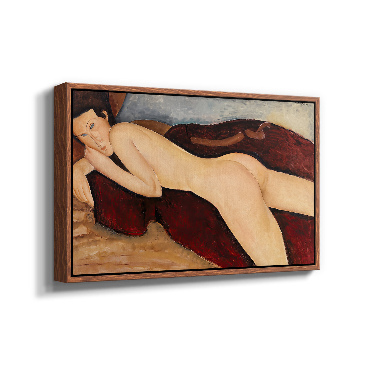 Reclining Nude from the Back (Nu couché de dos), c. 1917 - Floater Framed Canvas Print