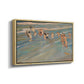 Children Playing on the Beach in Valencia, c. 1908 - Floater Framed Canvas Print