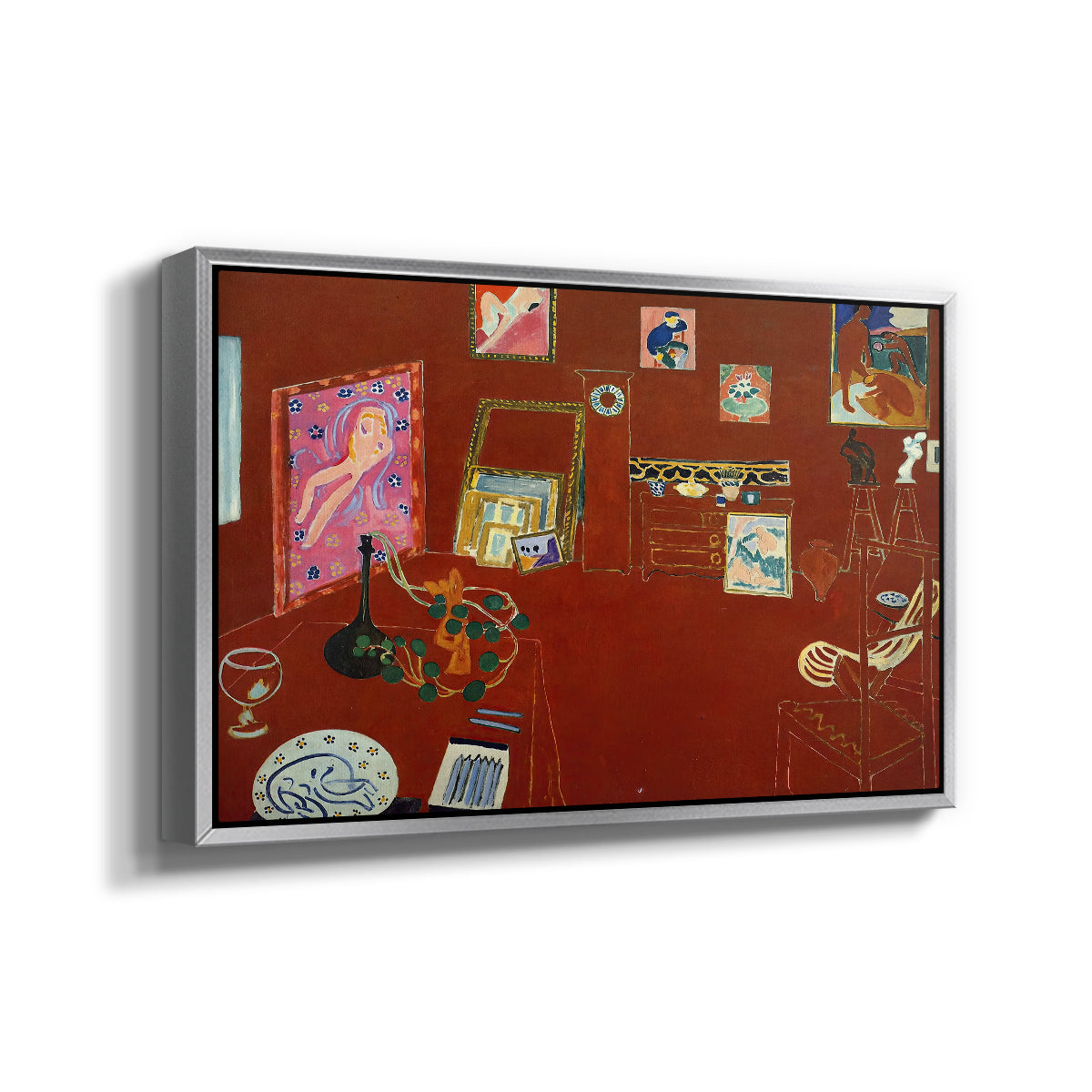 The Red Studio (L'Atelier Rouge), 1911 - Floater Framed Canvas Print