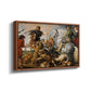The Wolf and Fox Hunt, c. 1616 - Floater Framed Canvas Print