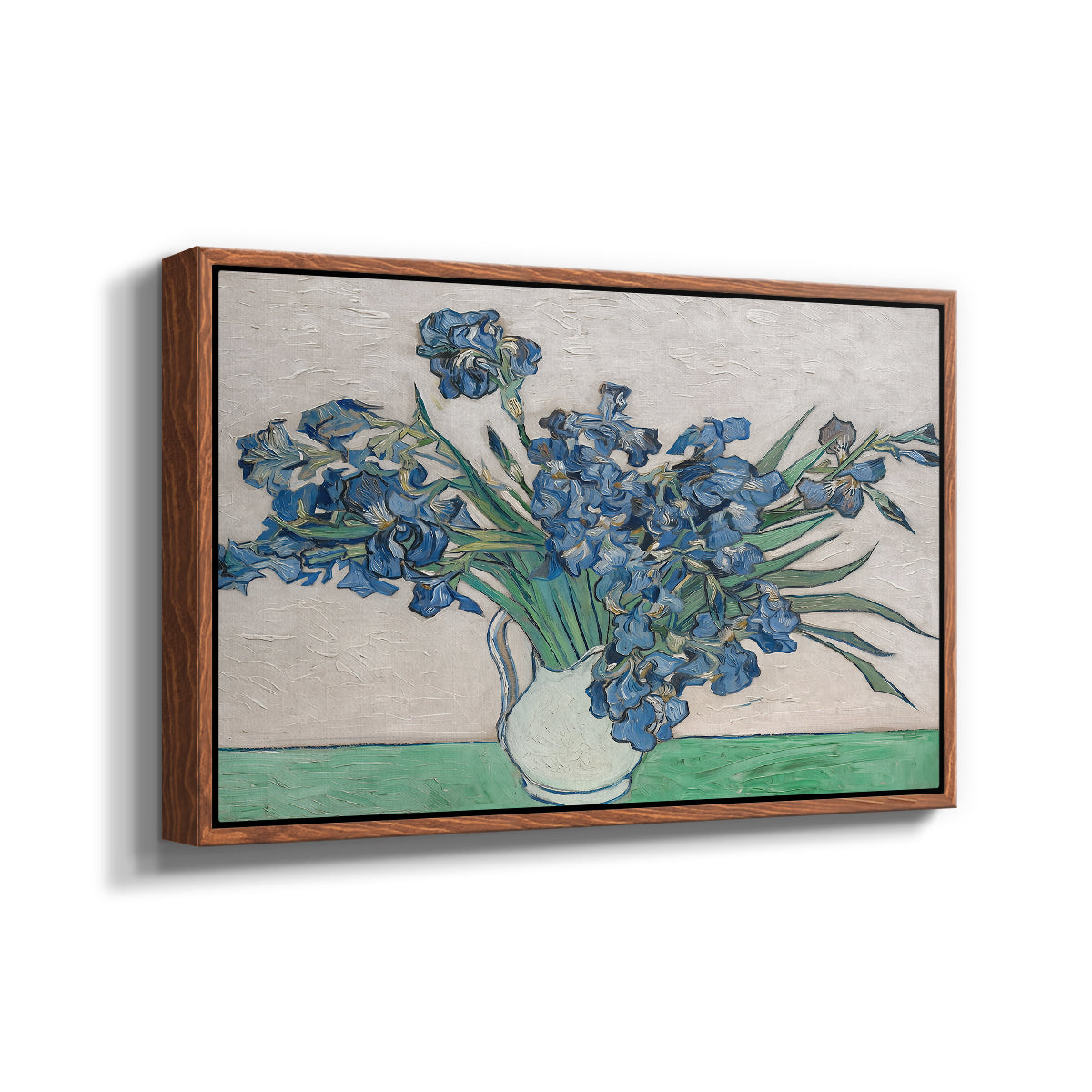 Irises, 1890 - Floater Framed Canvas Print