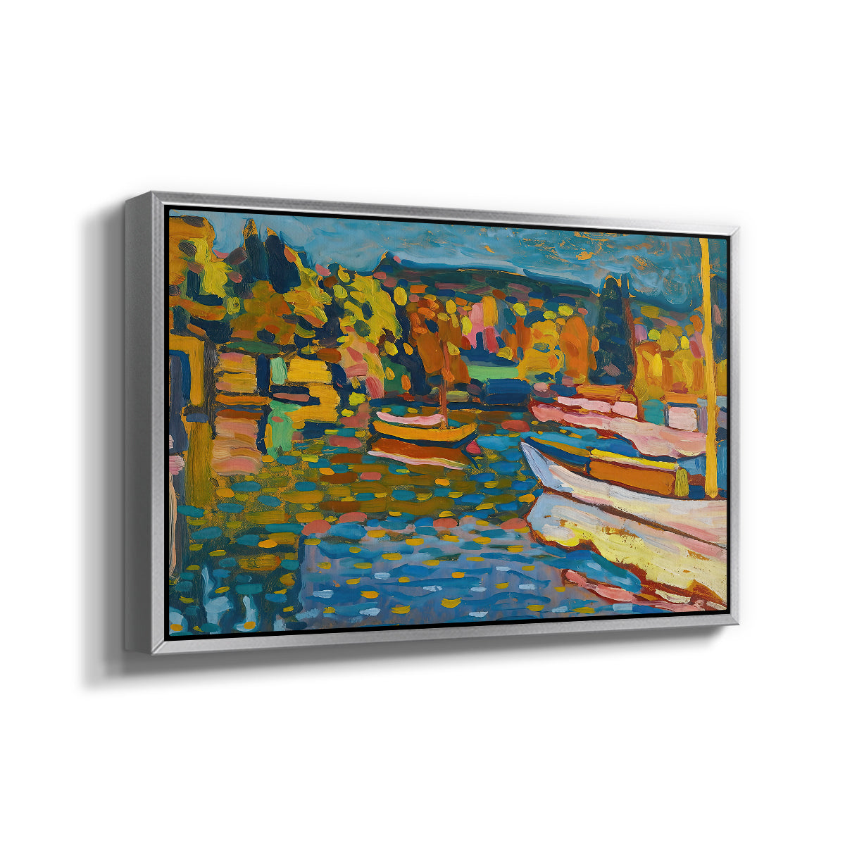 Study for Autumn Landscape with Boats, 1908 - Floater Framed Canvas Print