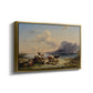 Shepherds and Cattle on Lake Attersee, 1852 - Floater Framed Canvas Print