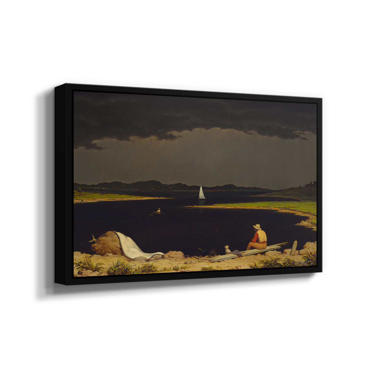 Approaching Thunder Storm, 1859 - Floater Framed Canvas Print
